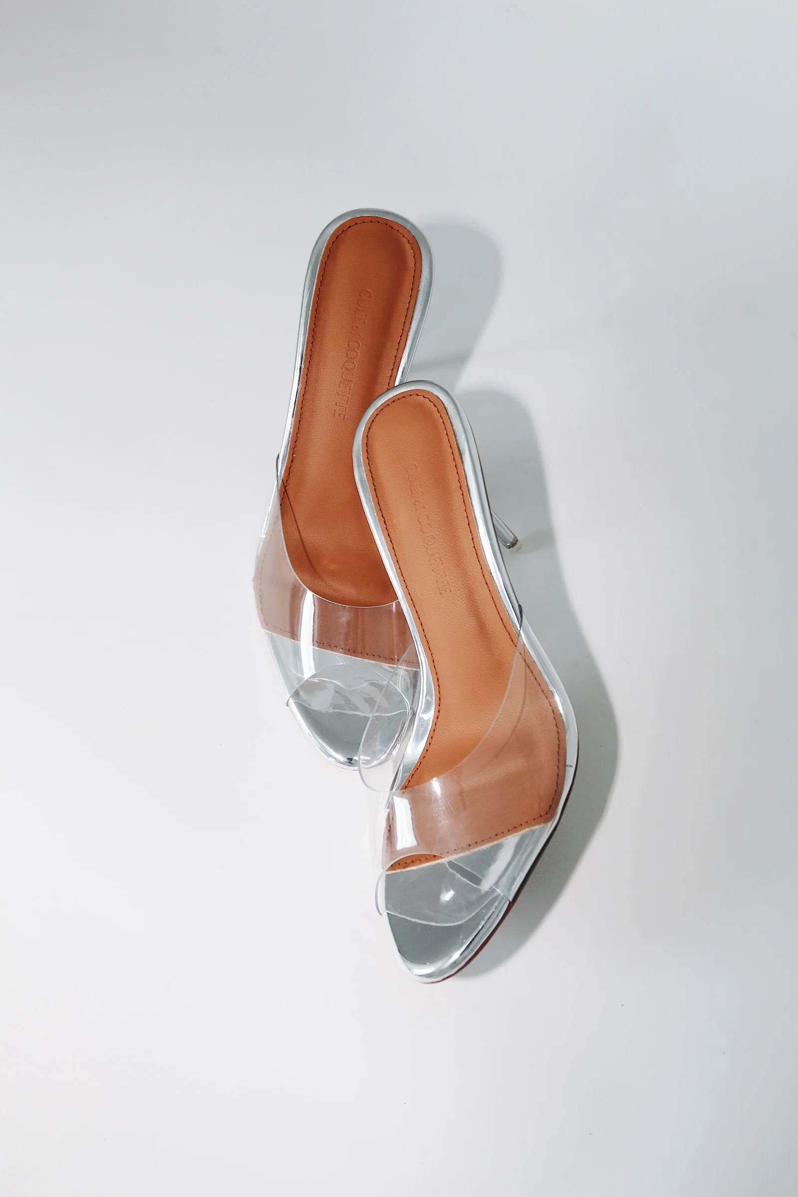 Image of Lori Glass Slipper Mules 90 mm