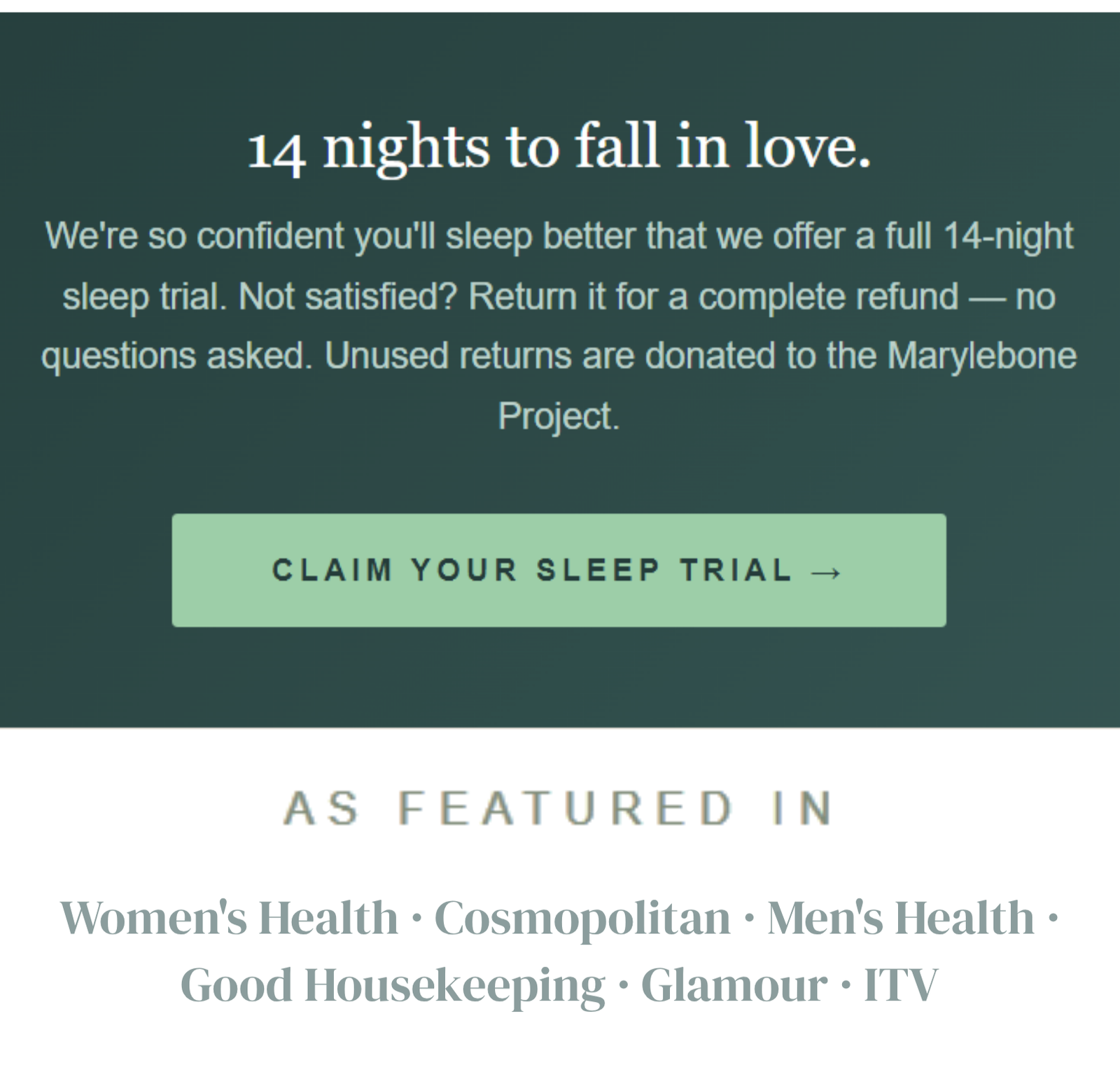 14 Night Sleep Trial