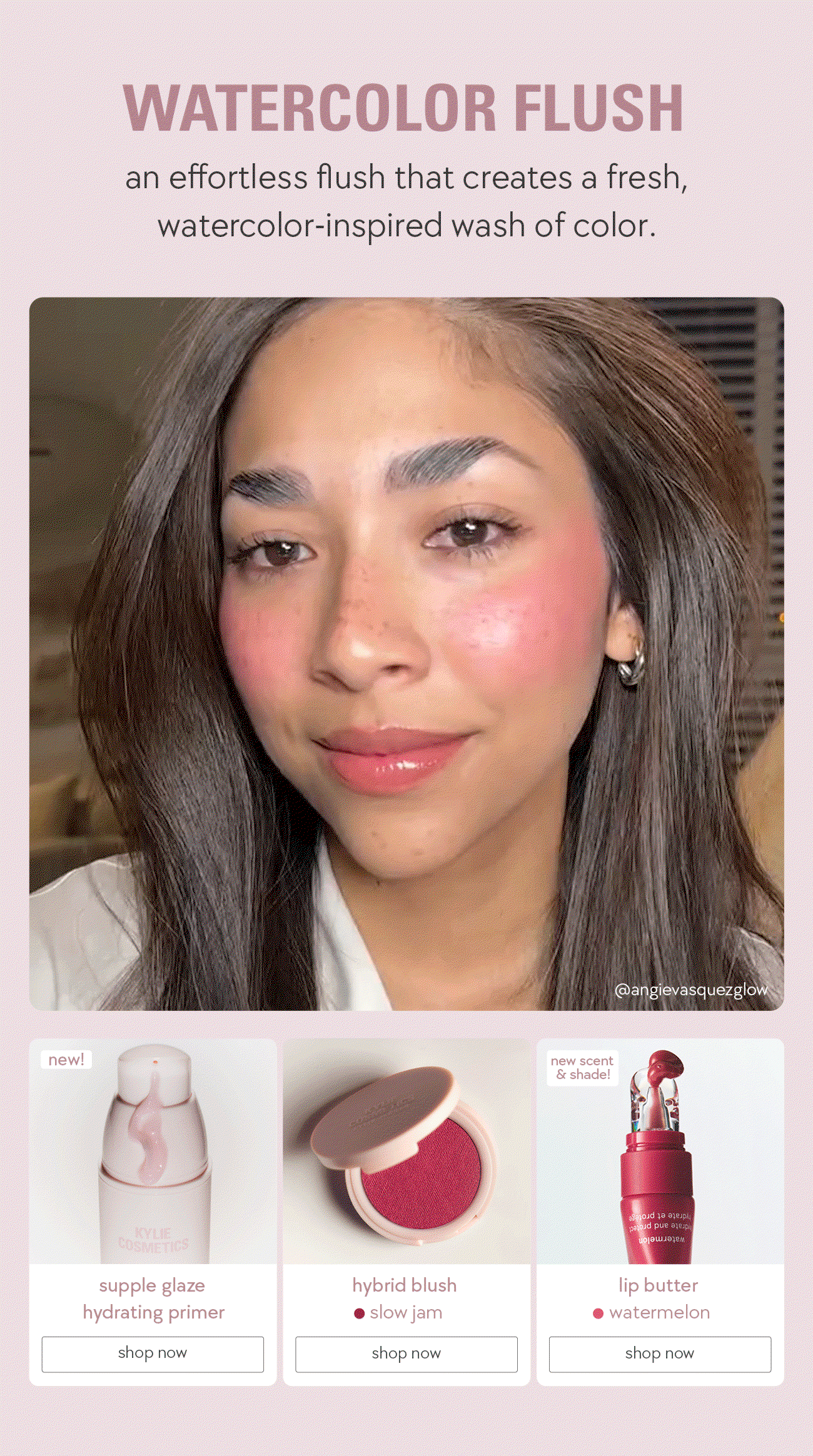 watercolor flush: an effortless flush that creates a fresh, watercolor-inspired wash of color