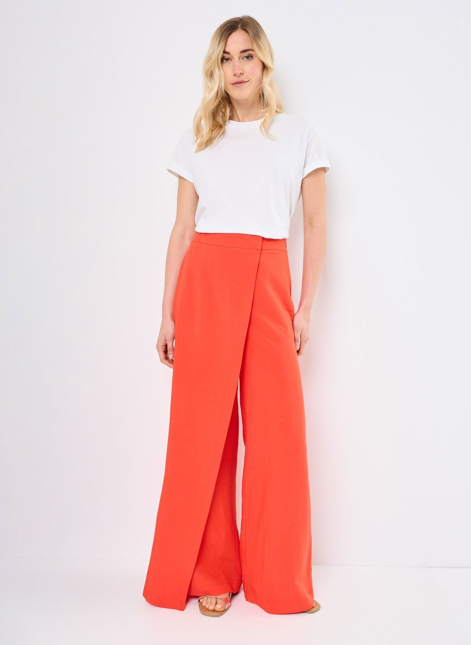 La Fée Maraboutée Pantalons larges FJ-PA-DOMINGO-V femme orange