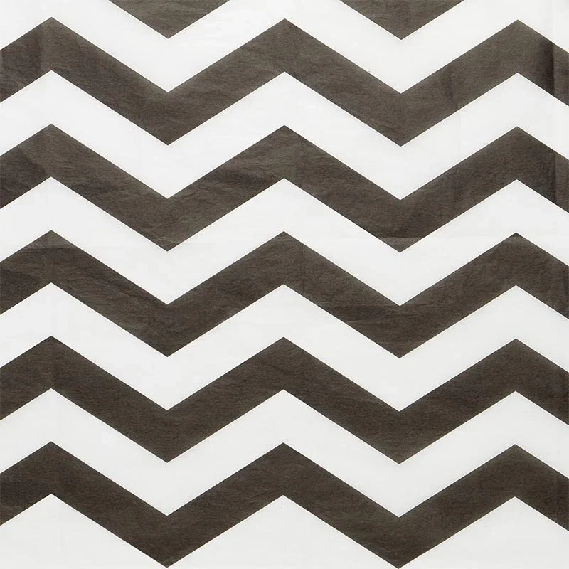 20 x 30 Black and White Chevron Tissue