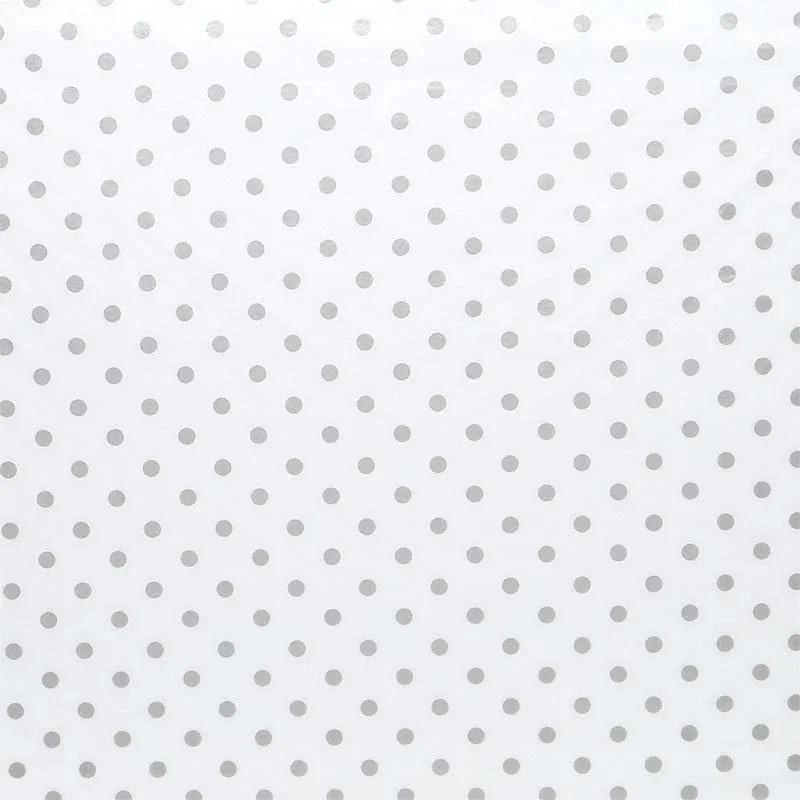 20 x 30 Silver Dot on White Tissue