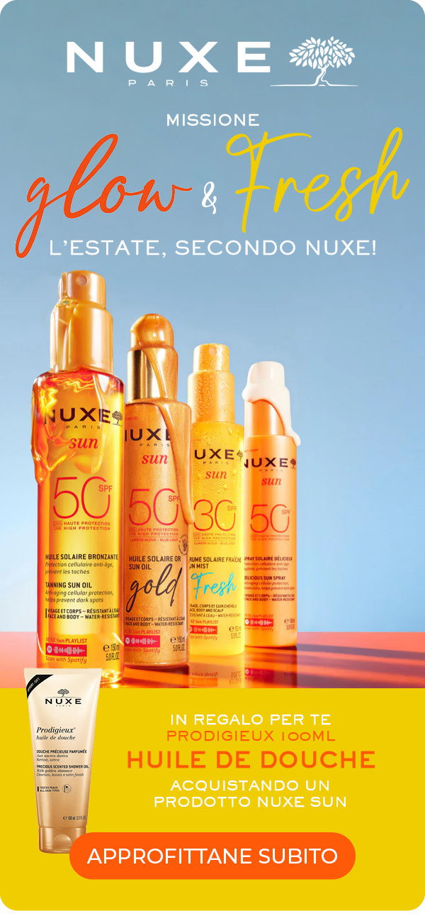 Usa il codice NUXESUN e approfitta del -10% Extra su tutta la linea Nuxe Usa il codice NUXESUN e approfitta del -10% Extra su tutta la linea Nuxe