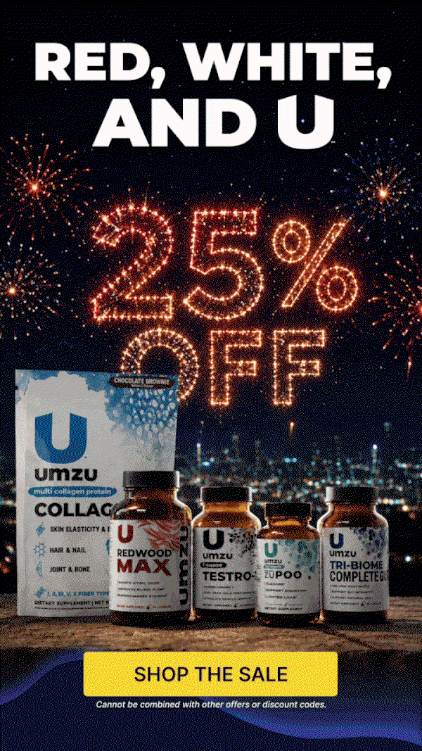 Red, White & U- 25% Off Sitewide & Free Creatine on orders $100+