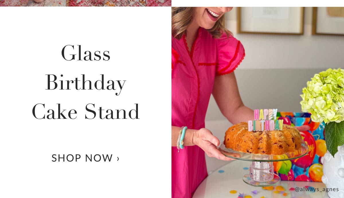 Glass Birthday Cake Stand