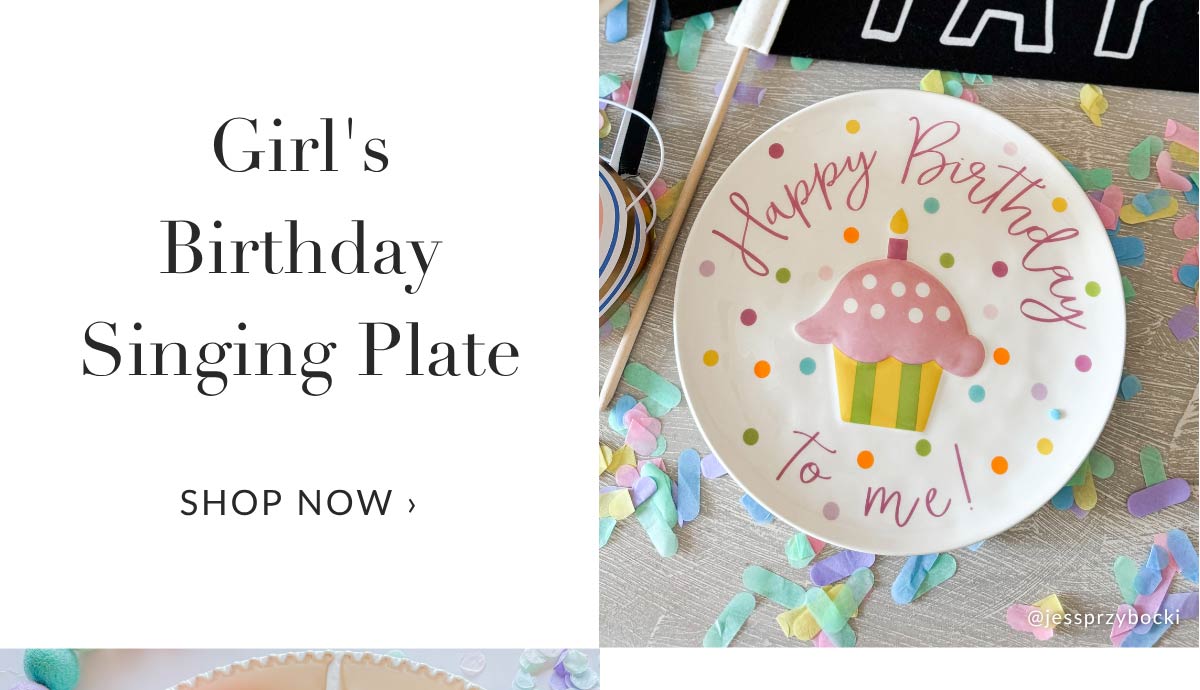 Girl's Birthday Singing Plate