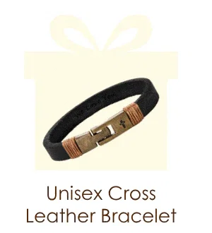Unisex Cross Leather Bracelet