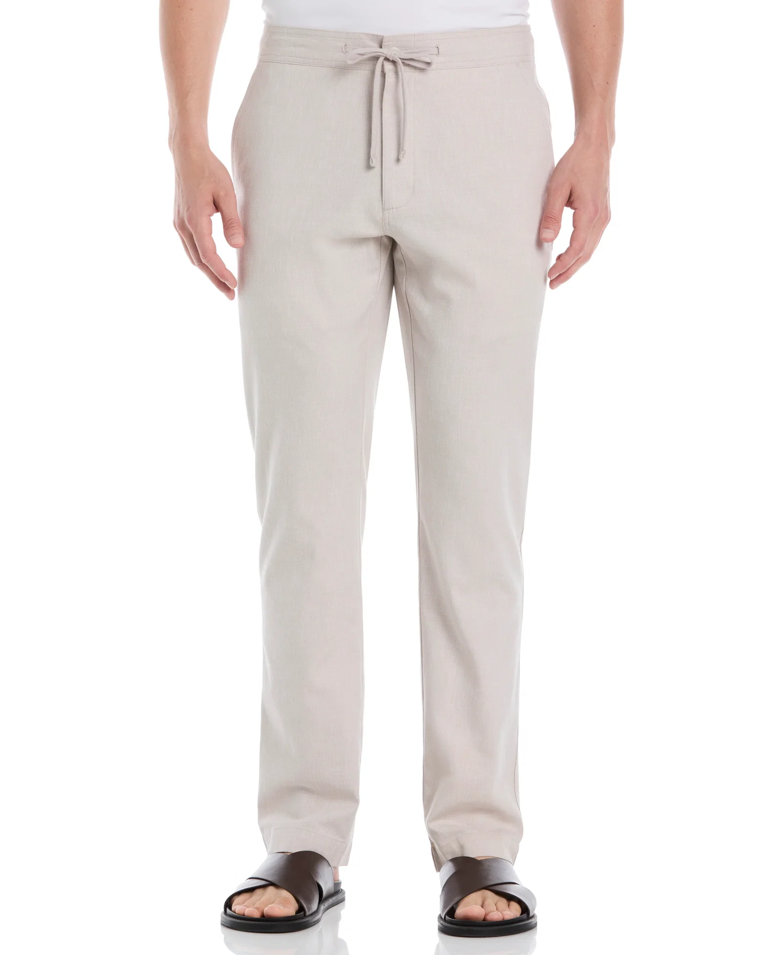 Image of Cotton Linen Blend Drawstring Pant