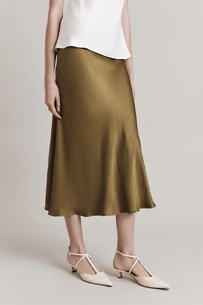 Luna Satin Slip Skirt
