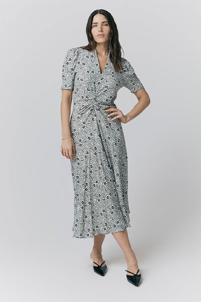 Capri Crepe Floral Midi Dress