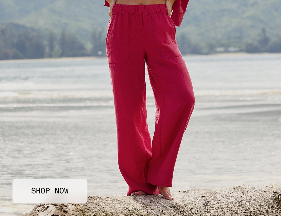 SoftWash Linen Easy Wide Leg Pant 29"