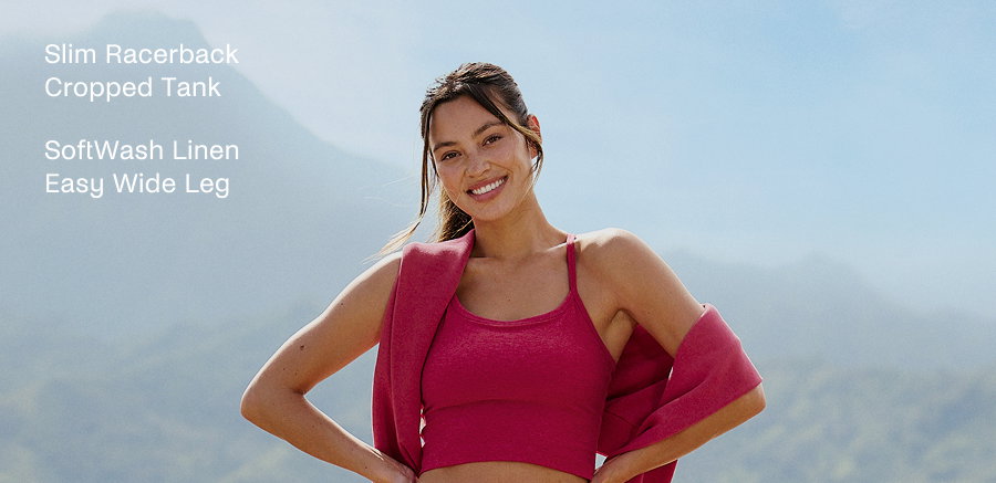 Spacedye™ Slim Racerback Cropped Tank