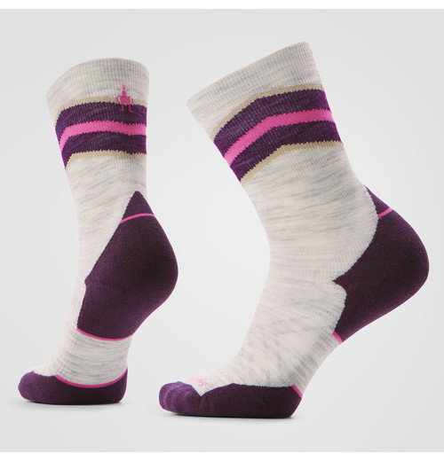 Women's Run Mid Crew Socks-Ash / M