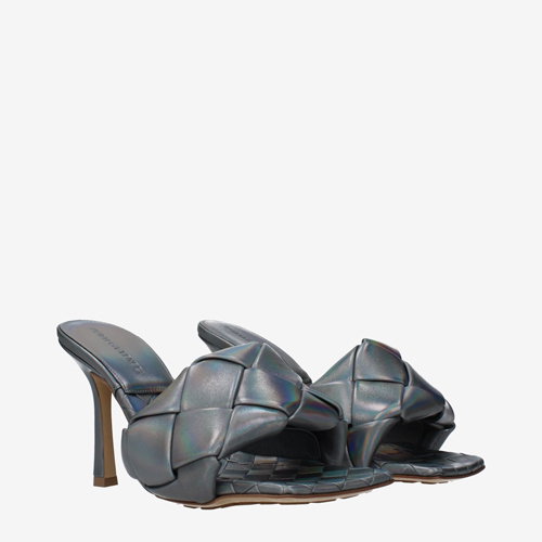 Bottega Veneta Sandals Women Leather Gray/Oyster