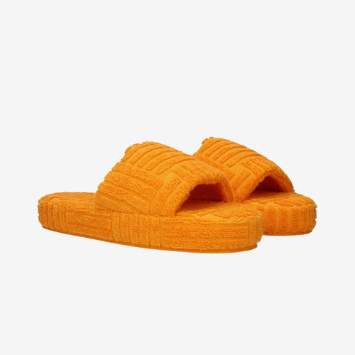 Bottega Veneta Slippers and Clogs Men Fabric Orange/Mandarin