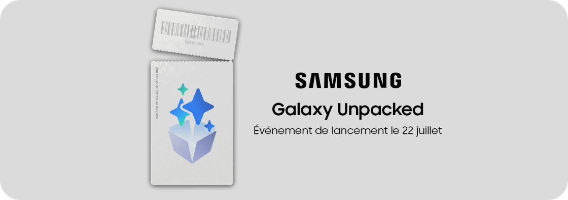 Samsung Galaxy Unpacked - Événement de lancement le 22 juillet