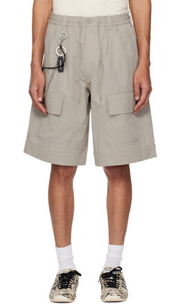Beige Wide Leg Cargo Shorts - Y-3