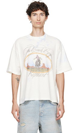 Blue & White 'The Beach Boys' Script T-shirt - Represent