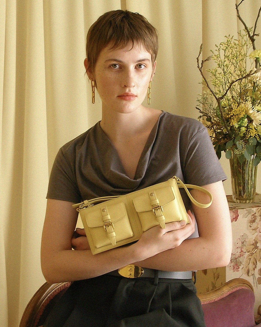 Butter Yellow Mini Roxanne Shoulder Bag