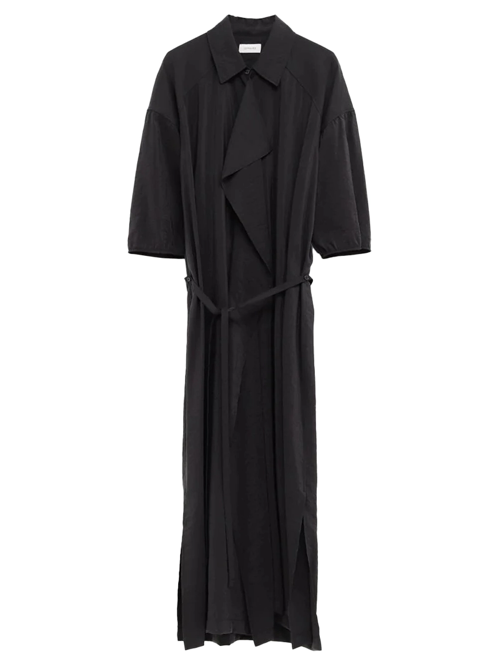 Lemaire Asymmetrical Shirt Dress Black