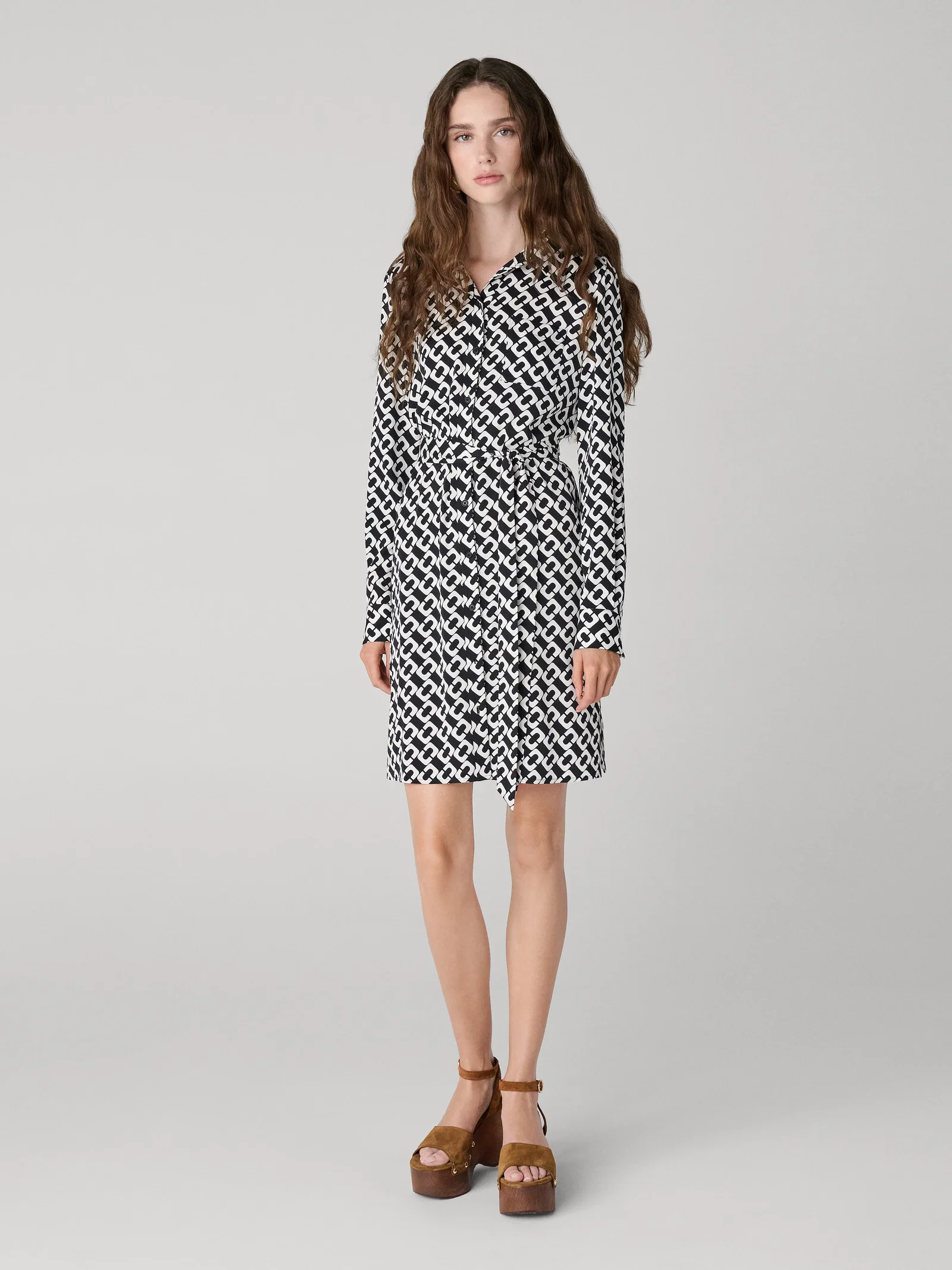 Image of Prita Silk Georgette Shirt Dress