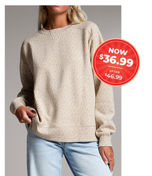 Cheetah Print Pullover
