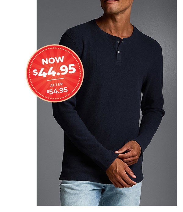 Brushed Knit Henley