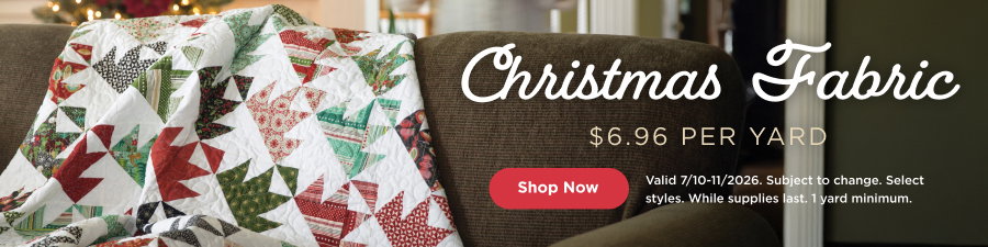 Christmas Fabric $6.96 per yard. Shop now. Valid through 7/11/2026. Subject to change. While supplies last. Select styles.