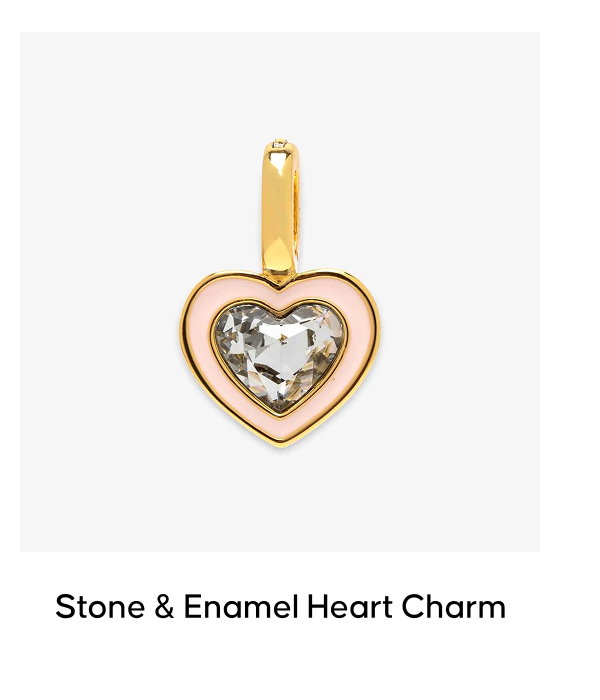Stone & Enamel Heart Charm
