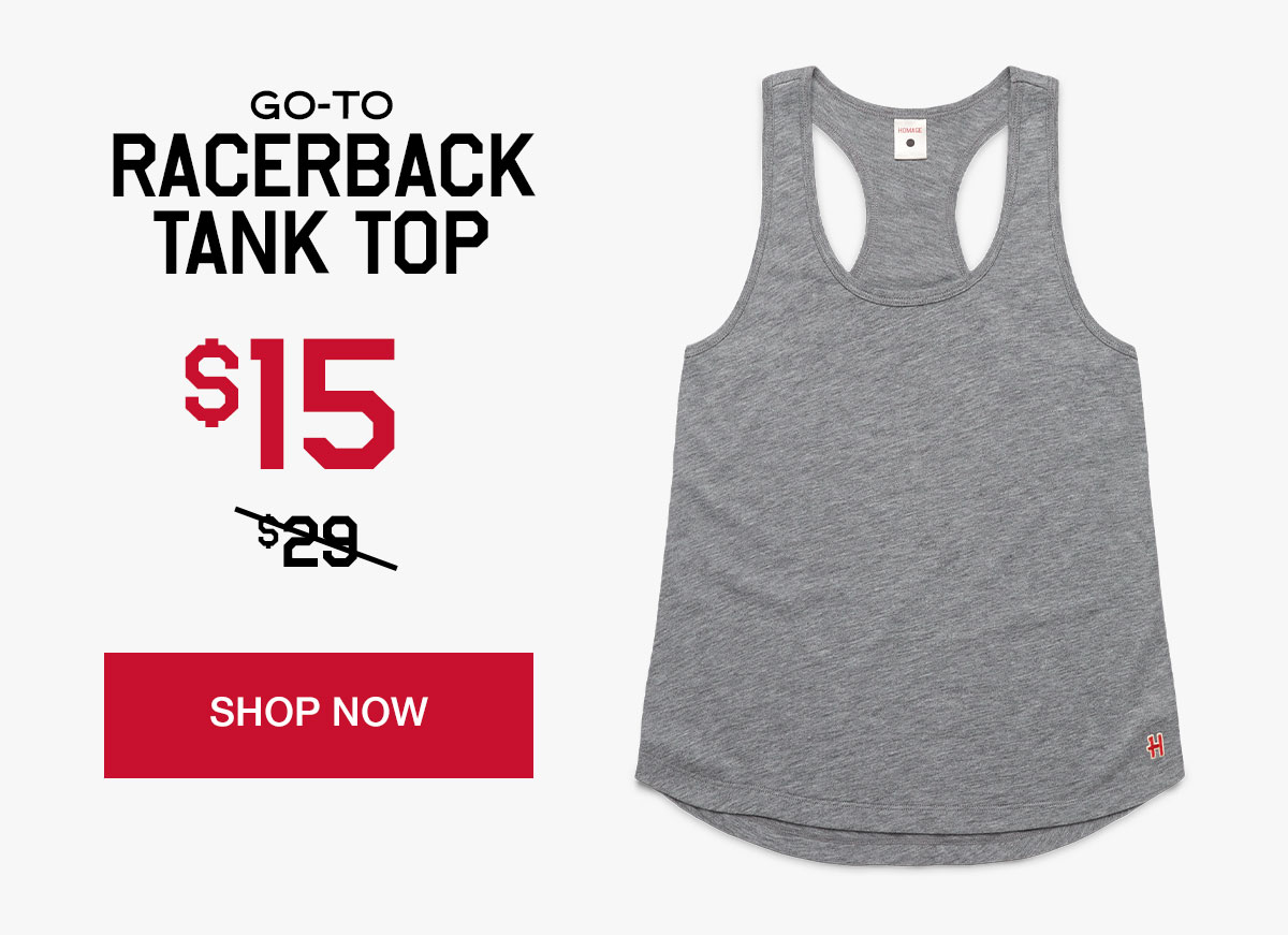 Racerback Tank $15