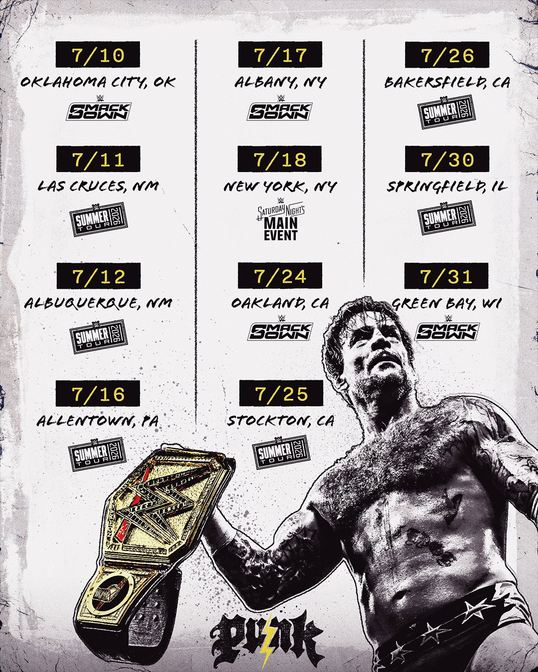 See CM Punk LIVE This Summer!