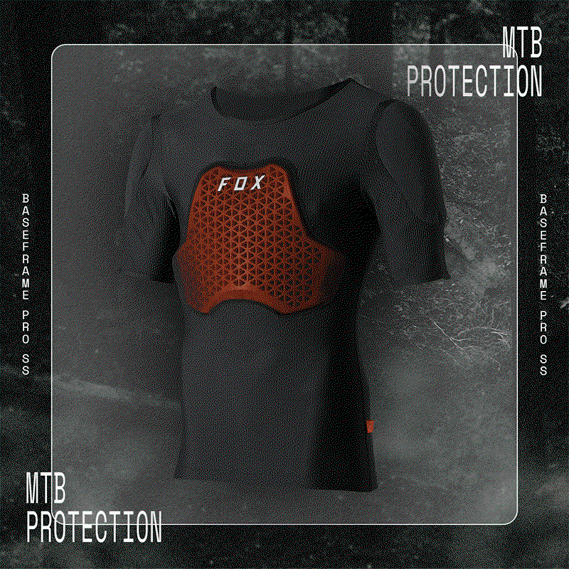 an image of a black shirt with a red chest protector