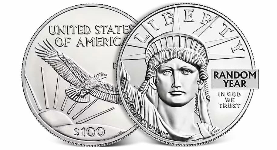 ON SALE: 1 oz American Platinum Eagle Coin (Random Year, BU)