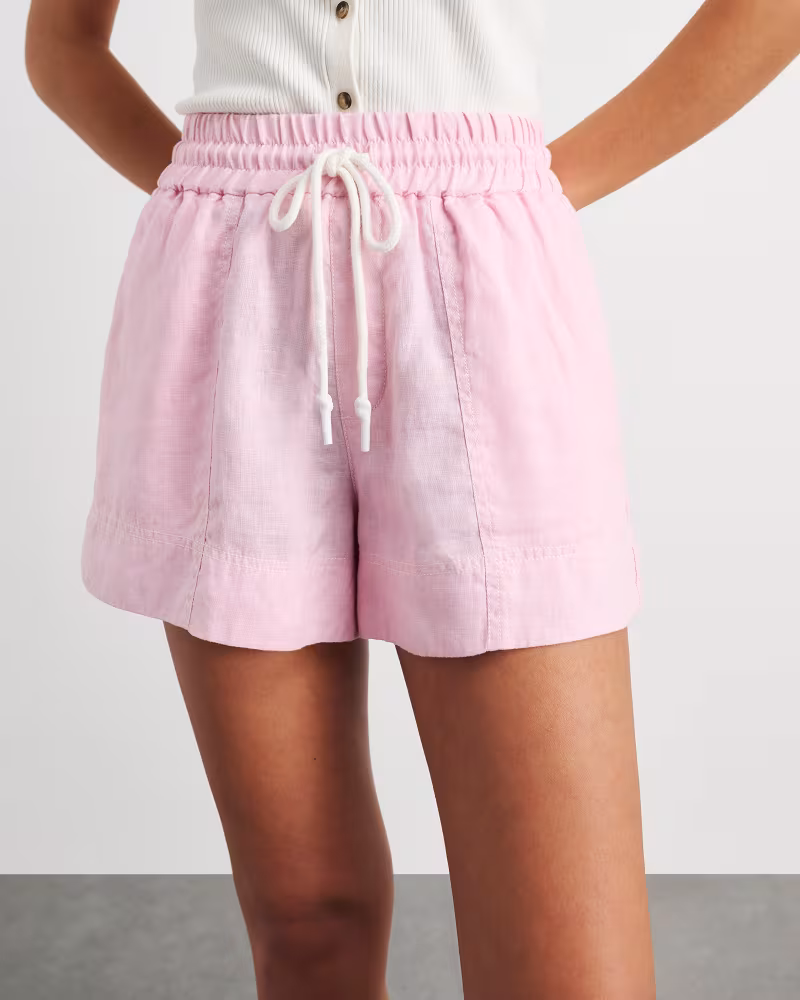 Image of Gigi Linen Pull On Short