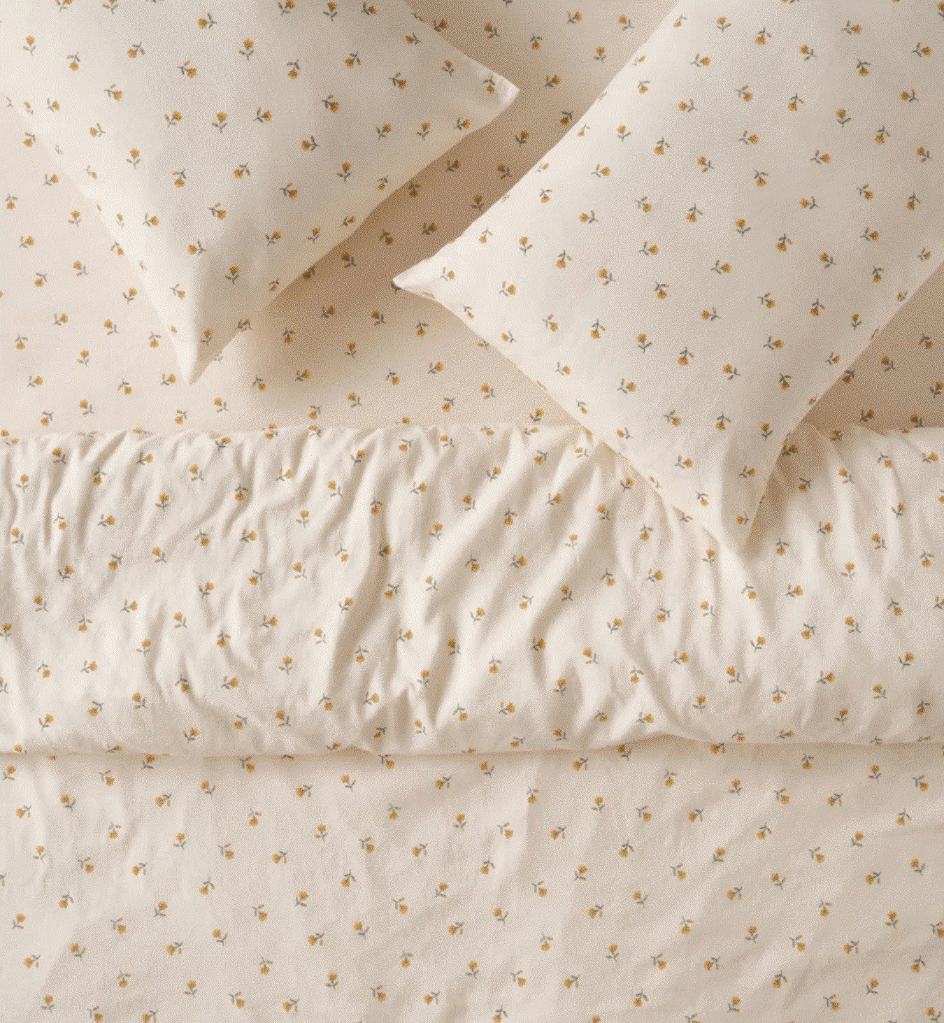 Honey Posy Bud Linen Blend Duvet Cover