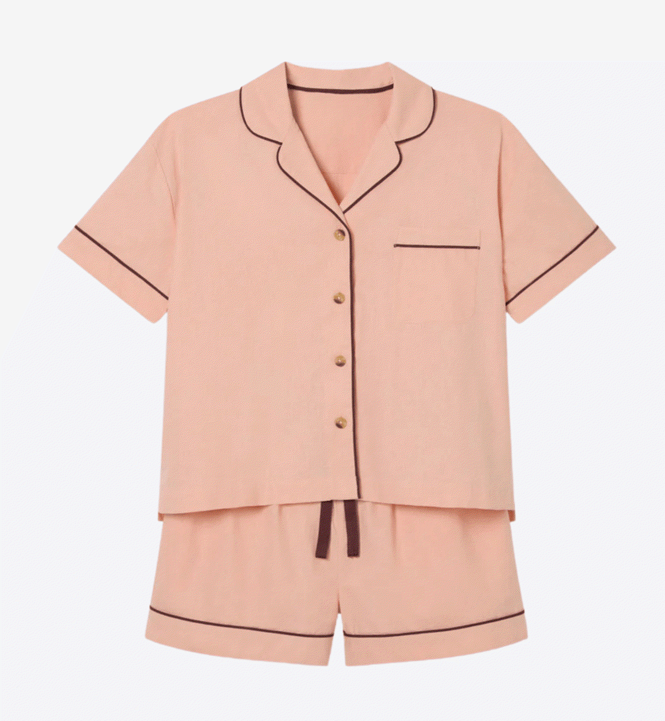 Rose Linen Blend Pyjama Short Set