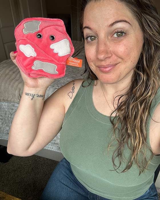 Psoriasis plush with Jen