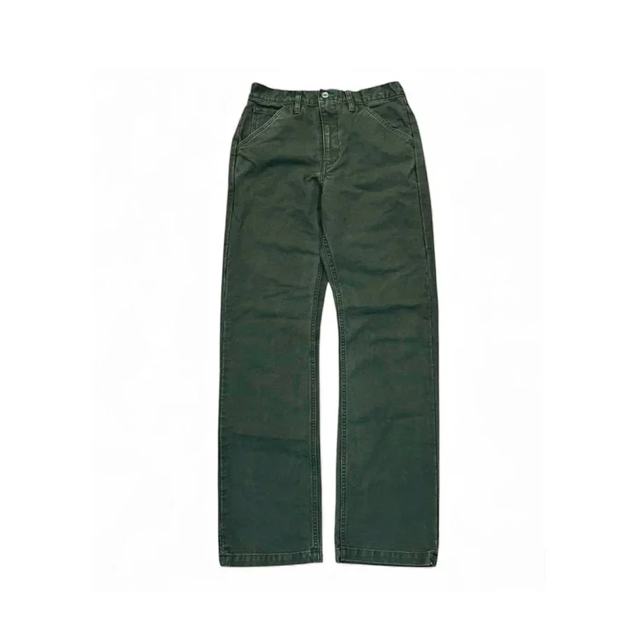 ** Restock ** Vintage Wash Olive Duck  Mt Vernon 13 oz  Work Uniform Chino Wider Fit