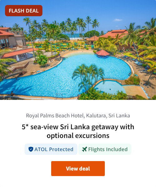 5* sea-view Sri Lanka getaway with optional excursions