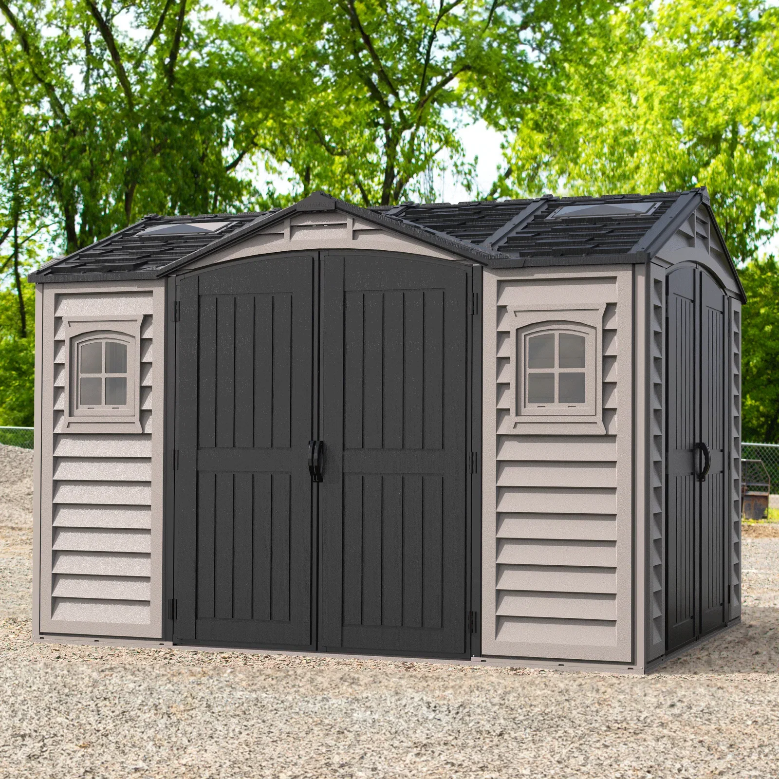 Image of Saffron Apex Plus 10.5x8ft Vinyl Shed