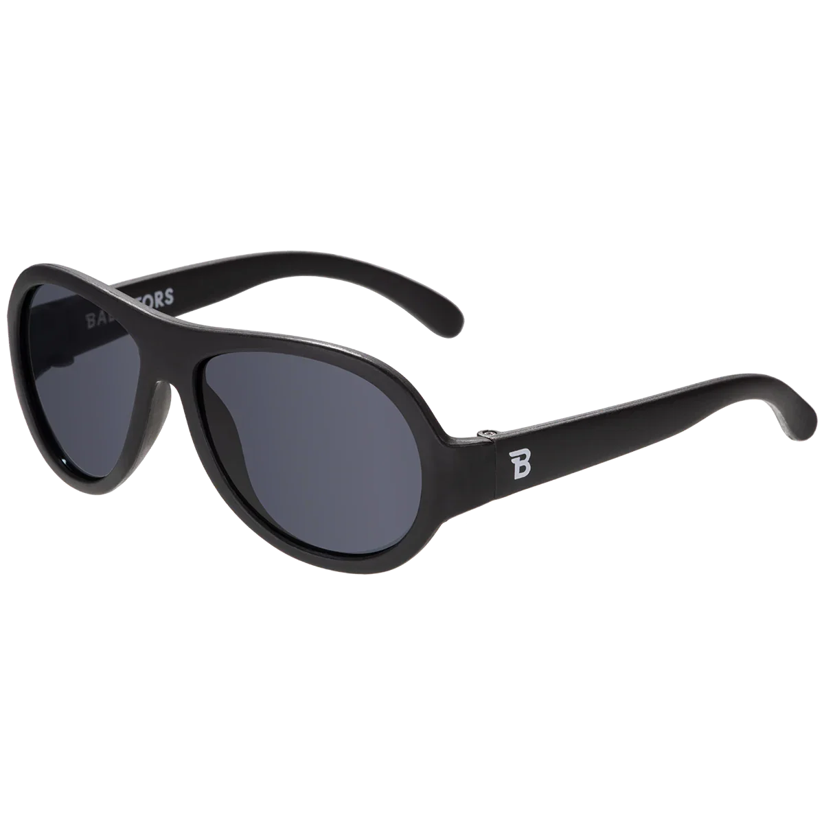 Image of Jet Black Aviator I Smoke Lenses