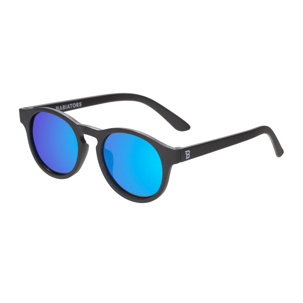 Image of Jet Black Keyhole | Polarized Cobalt Blue Mirrored Lenses