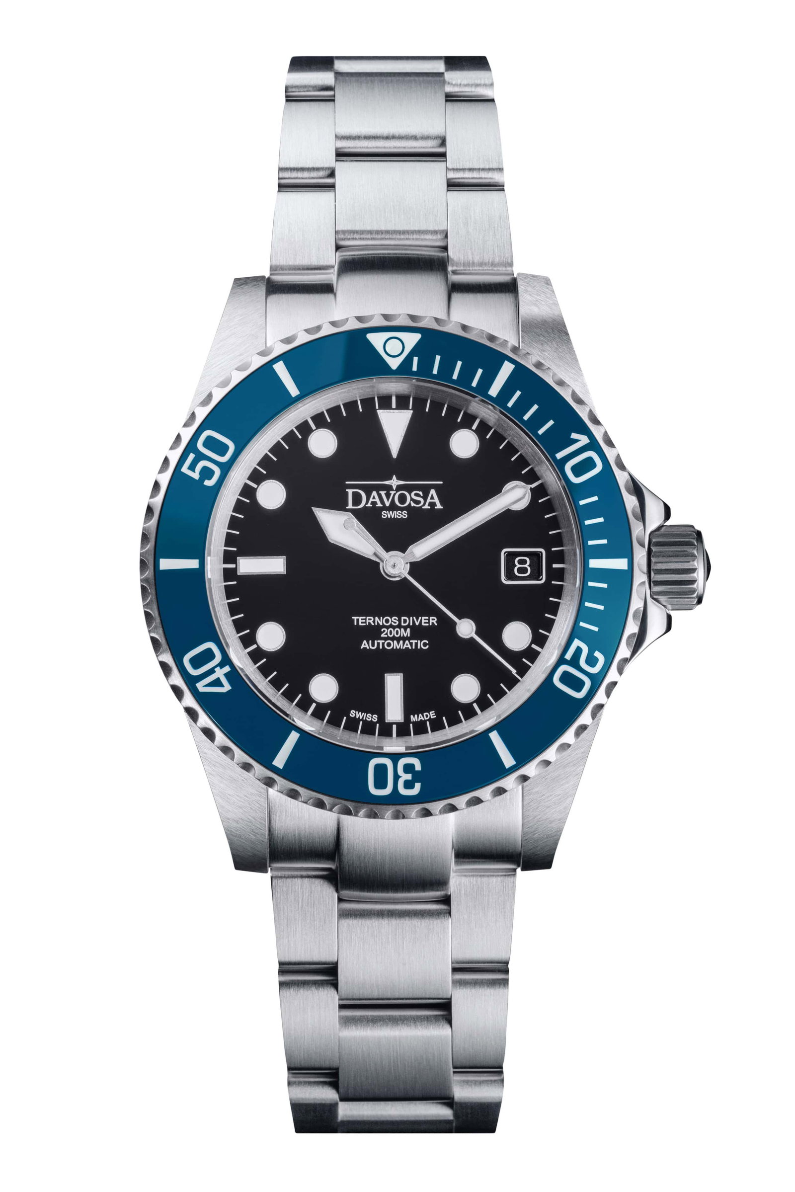 Ternos Diver Automatic 200m Swiss-Made Blue Unisex Diver Watch 161.550.40 No Loupe - 40mm / Black-Blue / TriaLink