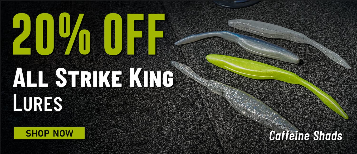 20% Off All Strike King Lures Caffeine Shads Shop Now