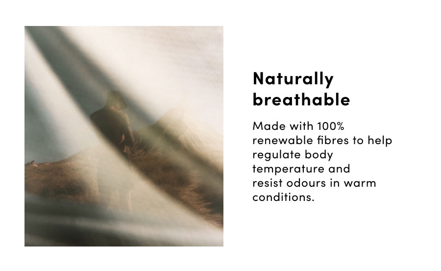 The Featherlight collection is naturally breathable
