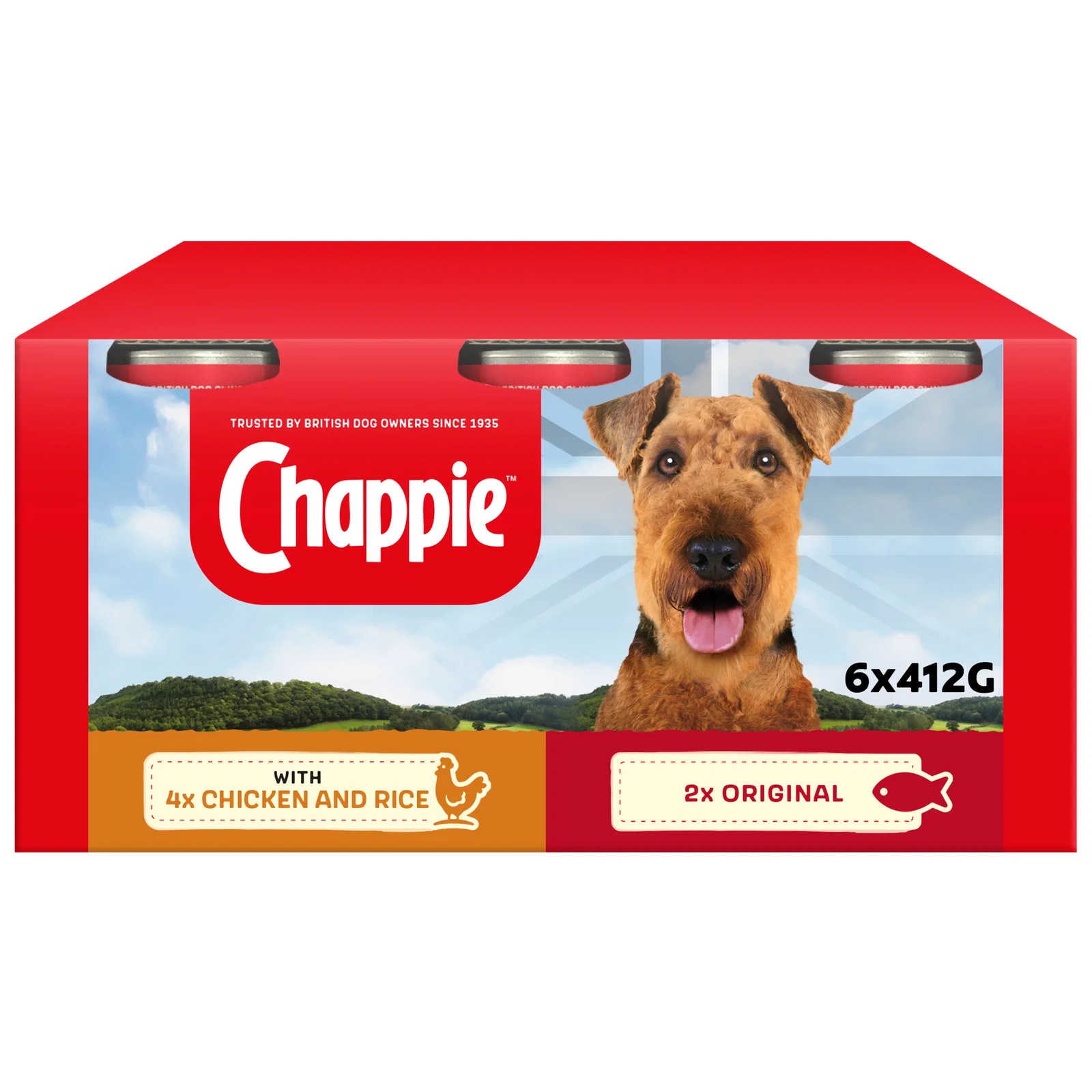 Image of Chappie Adult Wet Dog Food Tins Favourites in Loaf