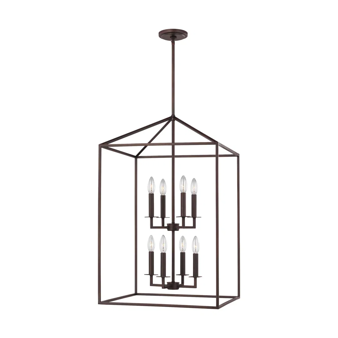Ellis 8 - Light Lantern Rectangle Chandelier