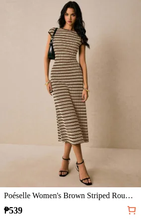 Poéselle Women s Brown Striped...