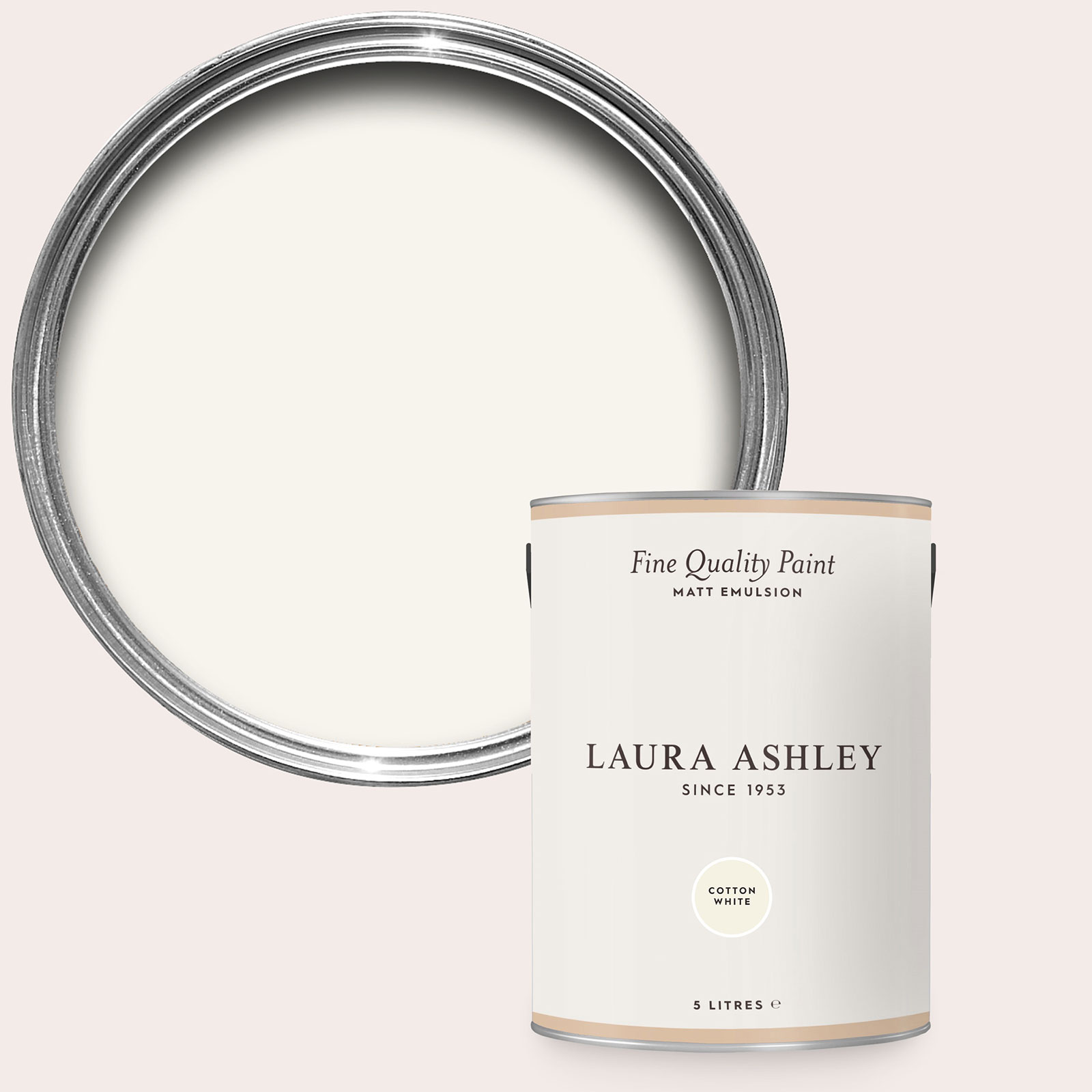 Laura Ashley Cotton White Matt Emulsion Paint