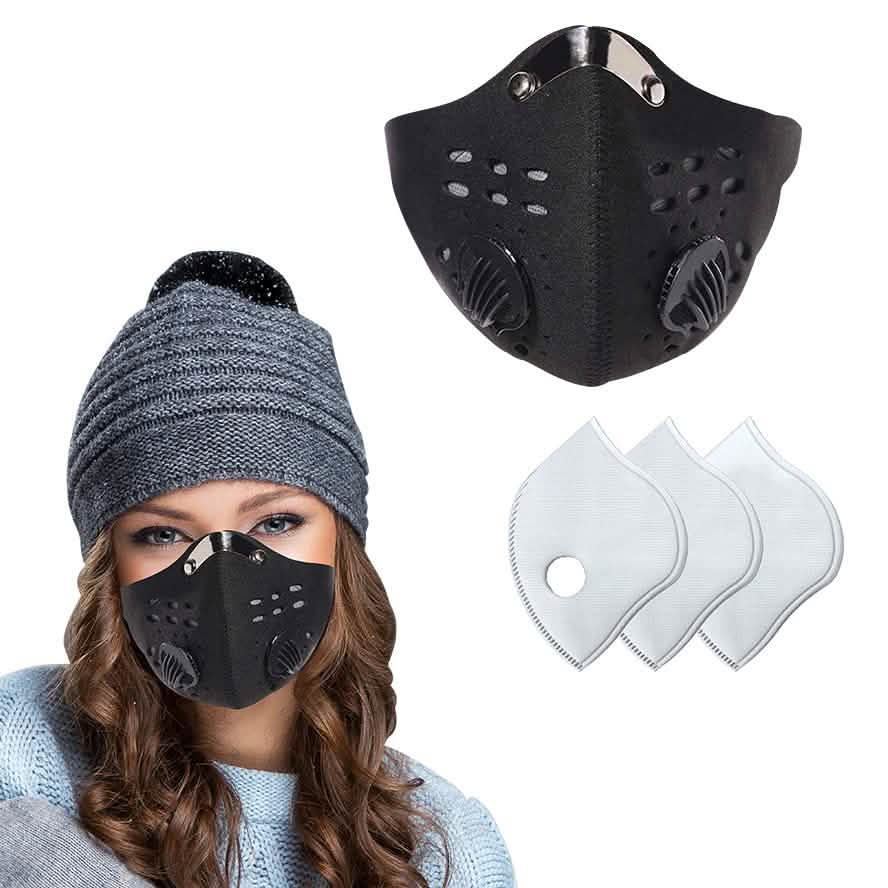 Image of Reusable Dust Proof Mask With 3 Filters
